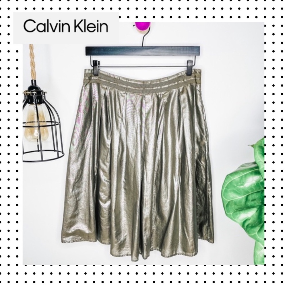 Calvin Klein - A-Line Metallic Skirt 6